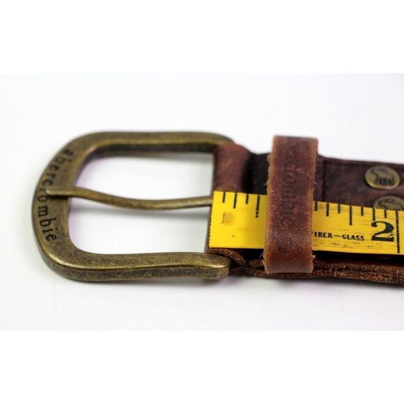 Abercrombie BRAIDED BROWN REAL LEATHER 1 3/8"Wd CASUAL WOMEN'S BELT Sz L/XL (C75 - Picture 11 of 14